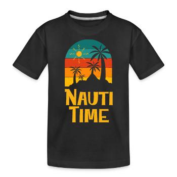 Nauti Time Summer Trip Vacation Tropical Beach - Kinder Premium Bio T-Shirt - Schwarz - Vorne