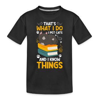 Chats Chat Chat Ami Chat Sauvage - T-shirt bio Premium Enfant - noir - Devant