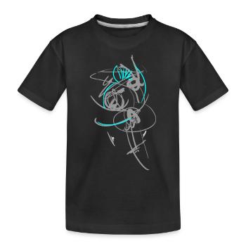 Wicca Abstrakt - Kinder Premium Bio T-Shirt - Schwarz - Vorne