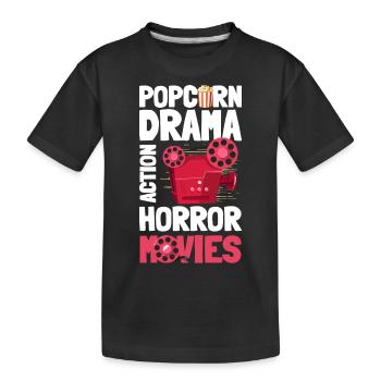 Movie lover Action Hollywood - Kids' Premium Organic T-Shirt - black - Front