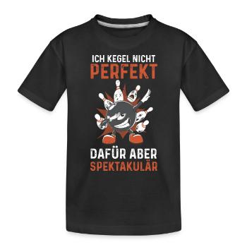 Kegel Kegler Kegelverein Kegeln - Kinder Premium Bio T-Shirt - Schwarz - Vorne