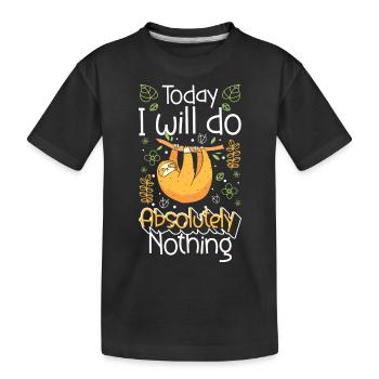 Chill sleep Hang leisurely - Kids' Premium Organic T-Shirt - black - Front
