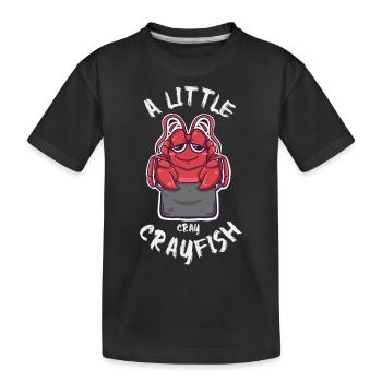 Little Cray Crayfish Kawaii Crawfish Boil Seafood - Kids' Premium Organic T-Shirt - black - Front