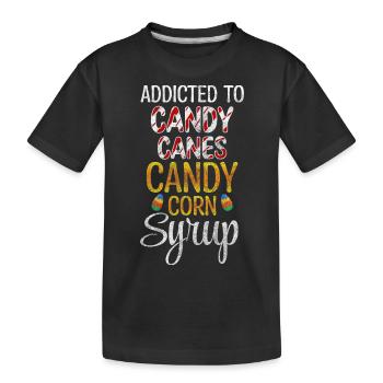 Dessert sucette gourmande - T-shirt bio Premium Enfant - noir - Devant