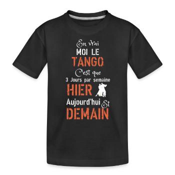 En vrai moi Le Tango hier aujourd huit demain - T-shirt bio Premium Enfant - noir - Devant
