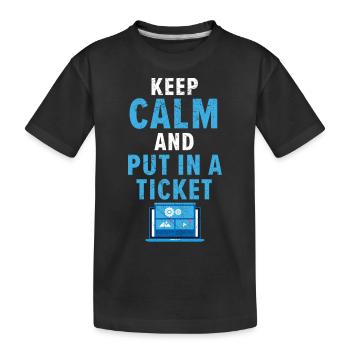 Support technique Résout vos problèmes personnels au quotidien - T-shirt bio Premium Enfant - noir - Devant