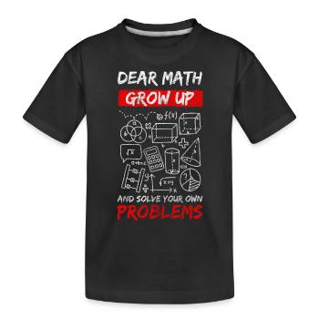 Problèmes, solutions, dictons, peu importe - T-shirt bio Premium Enfant - noir - Devant