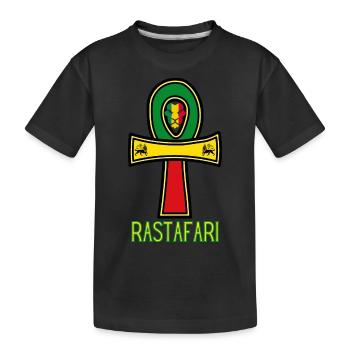 RASTAFARI ANKH REGGAE RASTA - T-shirt bio Premium Enfant - noir - Devant