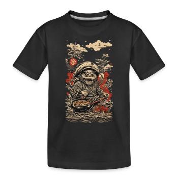 Yokai Ukiyo-E Style Rétro Art Japonais - T-shirt bio Premium Enfant - noir - Devant