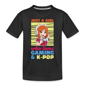 Gaming Girl Gamer Korea Music Gift K Pop - Kids' Premium Organic T-Shirt - black - Front