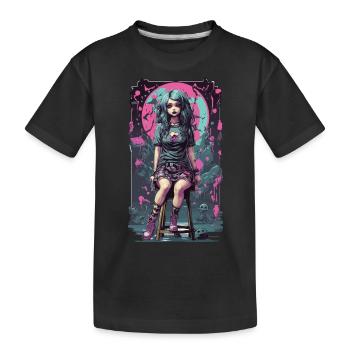 Gothique e-girl Anime Esthétique Dark Magic - T-shirt bio Premium Enfant - noir - Devant