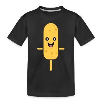 Mais Hundefutter - Kinder Premium Bio T-Shirt - Schwarz - Vorne
