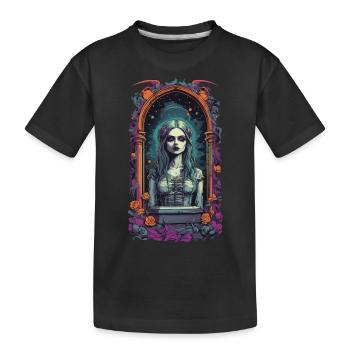 Mariée gothique esthétique occulte rétro Design - T-shirt bio Premium Enfant - noir - Devant
