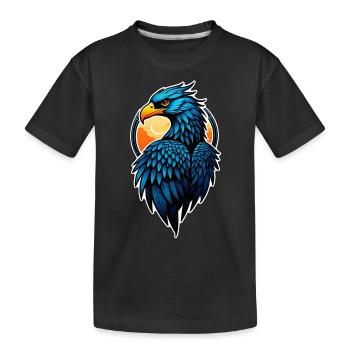 Eagle - Vereinigte Staaten - Vereinigte Staaten - Kinder Premium Bio T-Shirt - Schwarz - Vorne