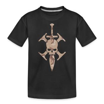 Armée, Guerre, Militaire, Uniforme, Force, Soldat Camouflage - T-shirt bio Premium Enfant - noir - Devant