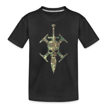 Armée, Guerre, Militaire, Uniforme, Force, Soldat Camouflage - T-shirt bio Premium Enfant - noir - Devant