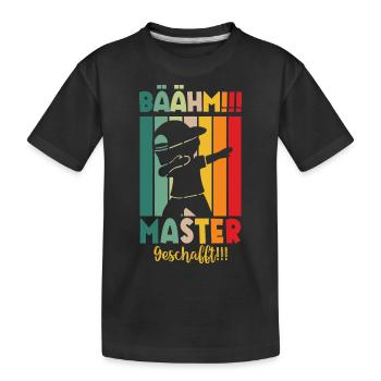 Master Masterabsolvent Masterabschluss Geschenk - Kinder Premium Bio T-Shirt - Schwarz - Vorne
