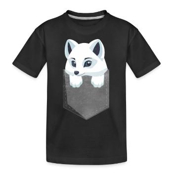 Cadeau mignon renard arctique - T-shirt bio Premium Enfant - noir - Devant