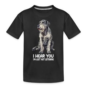 Irish Wolfhound - Kids' Premium Organic T-Shirt - black - Front