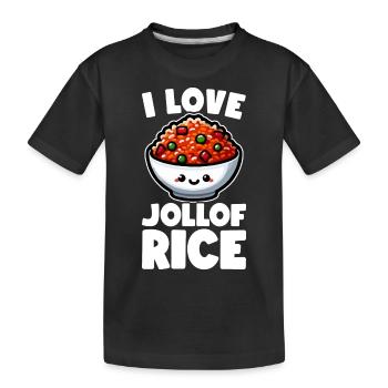 Riz Jollof Cuisine Africaine - T-shirt bio Premium Enfant - noir - Devant