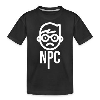 NPC Design Gamer funny gift - Kids' Premium Organic T-Shirt - black - Front