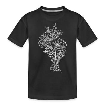 Fleur - T-shirt bio Premium Enfant - noir - Devant