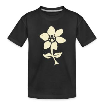 anarchistische Blüte - Kinder Premium Bio T-Shirt - Schwarz - Vorne