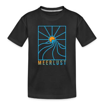 Mehr Lust auf Meer - Kinder Premium Bio T-Shirt - Schwarz - Vorne