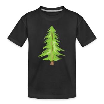 Arbre de Noël Arbres forestiers de Noël - T-shirt bio Premium Enfant - noir - Devant