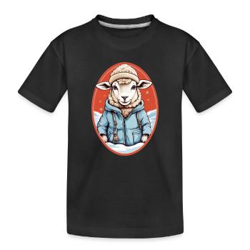 Sweet Sheep - Kids' Premium Organic T-Shirt - black - Front