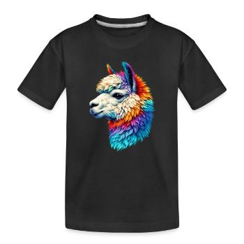 Alpaca - Kids' Premium Organic T-Shirt - black - Front