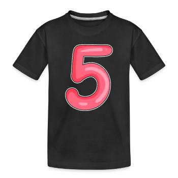 5 - Kinder Premium Bio T-Shirt - Schwarz - Vorne