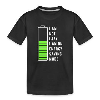 Je ne suis pas paresseux - T-shirt bio Premium Enfant - noir - Devant