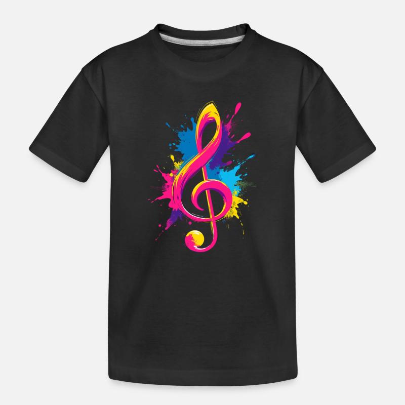 Clé colorée avec éclaboussures de peinture - T-shirt bio Premium Enfant - noir