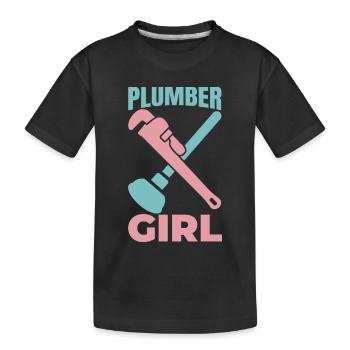Plombière Fille - T-shirt bio Premium Enfant - noir - Devant