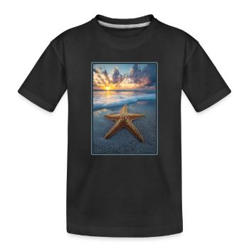 Étoile de mer Étoile de mer - T-shirt bio Premium Enfant - noir - Devant