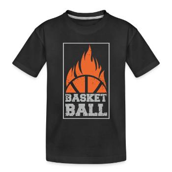 Basket-ball Joueurs de basket-ball - T-shirt bio Premium Enfant - noir - Devant
