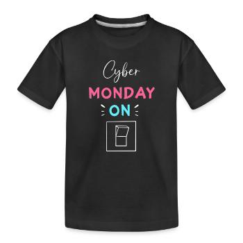 Cyber Monday shopping spree - Kids' Premium Organic T-Shirt - black - Front