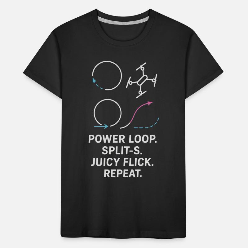 Power Loop Split-S Juicy Flick Repeat Kinder Premium Bio T-Shirt