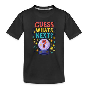 Rate, was kommt - Kinder Premium Bio T-Shirt - Schwarz - Vorne