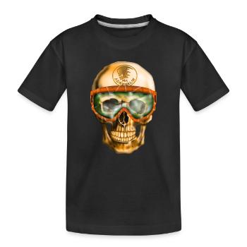 Crâne d’adrénaline - T-shirt bio Premium Enfant - noir - Devant