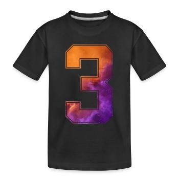 NO. 3 NUMBER 3 COLLEGE 3RD BIRTHDAY - Kids' Premium Organic T-Shirt - black - Front
