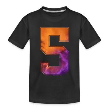 NO. 5 NUMBER 5 COLLEGE 5TH BIRTHDAY - Kids' Premium Organic T-Shirt - black - Front
