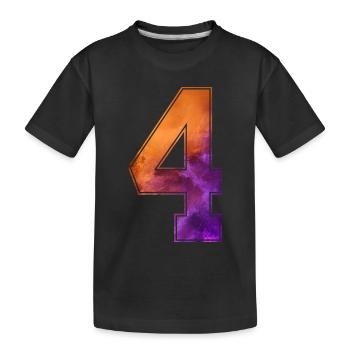 NON. 4 NUMÉRO 4 COLLÈGE 4E ANNIVERSAIRE - T-shirt bio Premium Enfant - noir - Devant