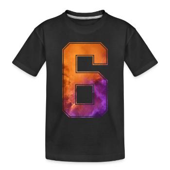 NO. 6 NUMBER 6 COLLEGE 6TH BIRTHDAY - Kids' Premium Organic T-Shirt - black - Front