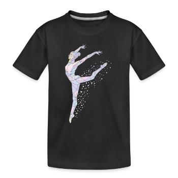Turnen Turnerin Teenager - Bodenturnen Geräteturne - Kinder Premium Bio T-Shirt - Schwarz - Vorne