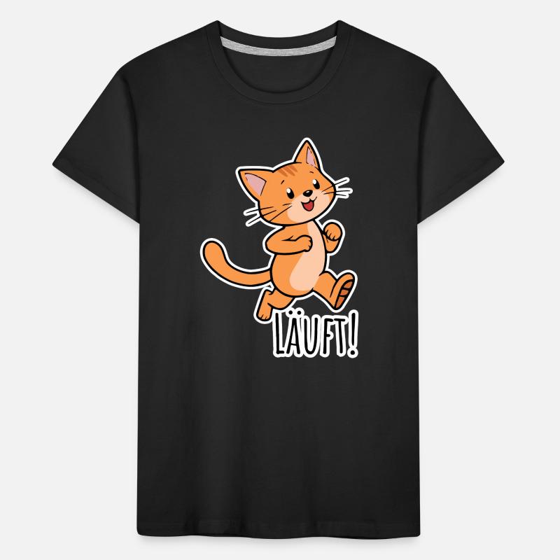 Läuft bei dir - Hoffenlich! So wie bei der Katze! Kinder Premium Bio T-Shirt