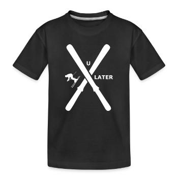 Skifahren - Ski you later - Kinder Premium Bio T-Shirt - Schwarz - Vorne