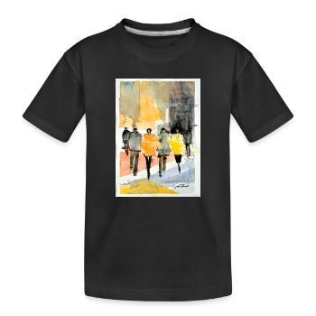 Mode populaire - T-shirt bio Premium Enfant - noir - Devant