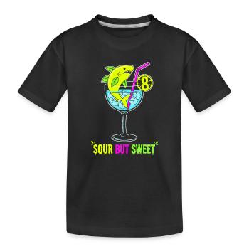Sour But Sweet 8. Geburtstag Zitronenhai - Kinder Premium Bio T-Shirt - Schwarz - Vorne